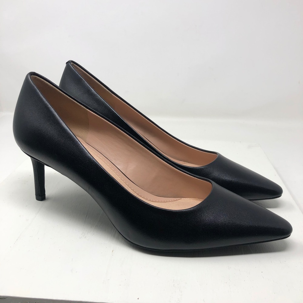 Cole Haan Grand 360 Pumps Womens 9.5B Black Leather Pointed Toe Stiletto Heel